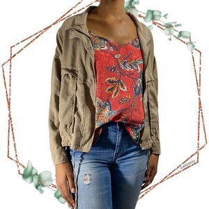 Hollister floral paisley print tank size M